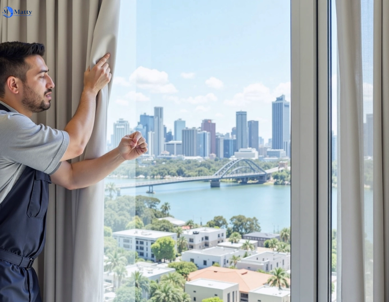 Professional curtain steam cleaning service tempe-nsw QLD by Matty Curtain Cleaning